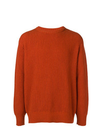 Мужской оранжевый свитер с круглым вырезом от Universal Works