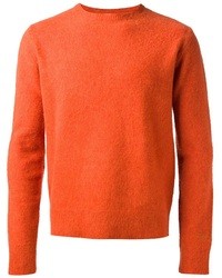 Мужской оранжевый свитер с круглым вырезом от Vintage 55
