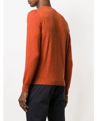 Мужской оранжевый свитер с круглым вырезом от Entre Amis