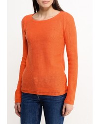 Женский оранжевый свитер с круглым вырезом от Zarina