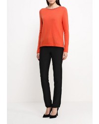 Женский оранжевый свитер с круглым вырезом от Zarina