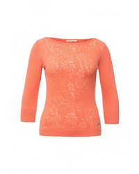 Женский оранжевый свитер с круглым вырезом от Zarina