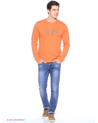Мужской оранжевый свитер от Von Dutch