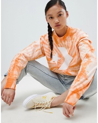 Женский оранжевый свитшот с принтом тай-дай от Converse