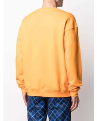 Мужской оранжевый свитшот с принтом от Moschino