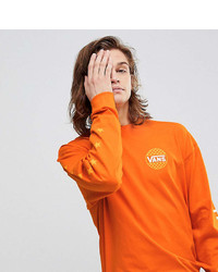 Мужской оранжевый свитшот с принтом от Vans
