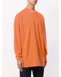 Мужской оранжевый свитшот от Heron Preston