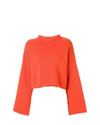 Оранжевый свободный свитер от JW Anderson