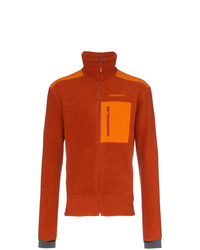 Мужской оранжевый флисовый свитер на молнии от Norrona