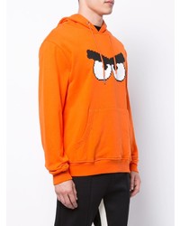 Мужской оранжевый худи с принтом от Mostly Heard Rarely Seen 8-Bit