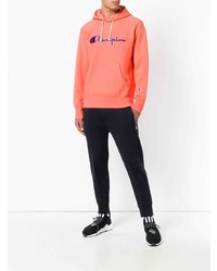 Мужской оранжевый худи с принтом от Champion