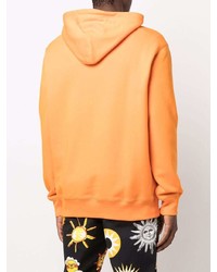 Мужской оранжевый худи с принтом от Moschino