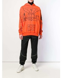 Мужской оранжевый худи с принтом от Warren Lotas