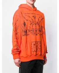 Мужской оранжевый худи с принтом от Warren Lotas