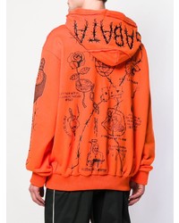 Мужской оранжевый худи с принтом от Warren Lotas