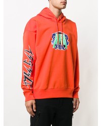 Мужской оранжевый худи с принтом от Diesel