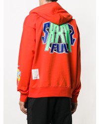 Мужской оранжевый худи с принтом от Diesel