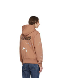 Мужской оранжевый худи от Helmut Lang