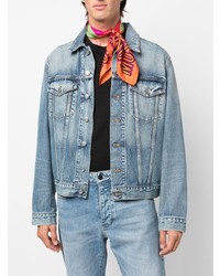 Мужской оранжевый шарф с принтом от Moschino