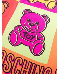 Мужской оранжевый шарф с принтом от Moschino