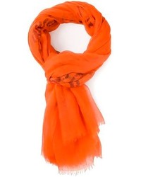 Женский оранжевый шарф от Kostas Murkudis
