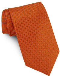 Оранжевый шелковый галстук