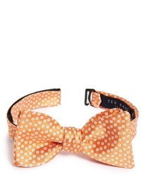 Оранжевый шелковый галстук-бабочка