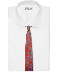 Мужской оранжевый шелковый галстук с принтом от Dunhill