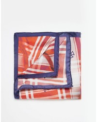 Оранжевый шелковый нагрудный платок в шотландскую клетку от Vivienne Westwood