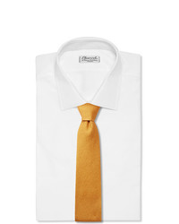 Мужской оранжевый шерстяной галстук от Drake's