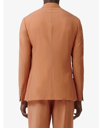Мужской оранжевый шерстяной двубортный пиджак от Burberry