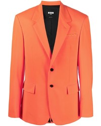Мужской оранжевый шерстяной пиджак от MSGM