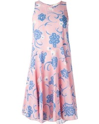 Платье с плиссированной юбкой с цветочным принтом