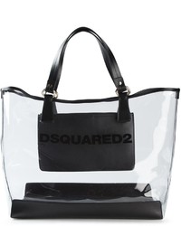 Прозрачная резиновая большая сумка от Dsquared2