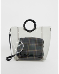Прозрачная резиновая большая сумка от New Look