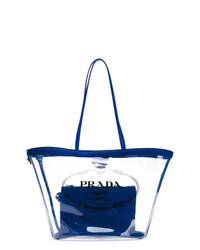 Прозрачная резиновая большая сумка от Prada