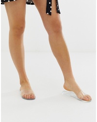 Прозрачные резиновые сандалии на плоской подошве от ASOS DESIGN
