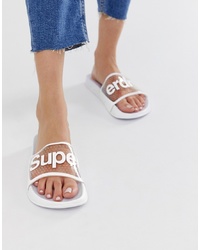 Прозрачные резиновые сандалии на плоской подошве от Superdry