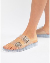 Прозрачные сандалии на плоской подошве от ASOS DESIGN
