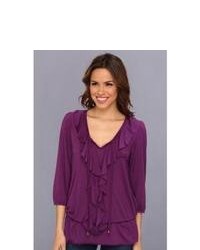 Пурпурная блуза-крестьянка