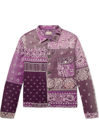 Пурпурная джинсовая куртка