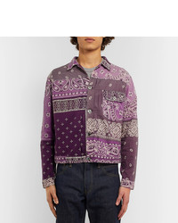 Мужская пурпурная джинсовая куртка от KAPITAL