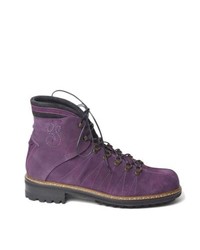 Пурпурная замшевая обувь