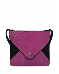 Пурпурная замшевая сумка через плечо от Franchesco Mariscotti