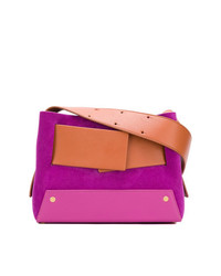 Пурпурная замшевая сумка через плечо от Yuzefi