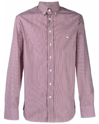 Мужская пурпурная классическая рубашка в вертикальную полоску от Etro