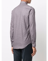 Мужская пурпурная классическая рубашка в клетку от Canali