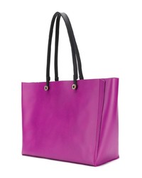 Пурпурная кожаная большая сумка от Furla
