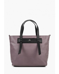 Пурпурная кожаная большая сумка от Fabretti
