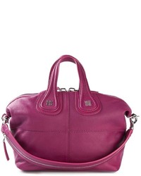 Пурпурная кожаная большая сумка от Givenchy